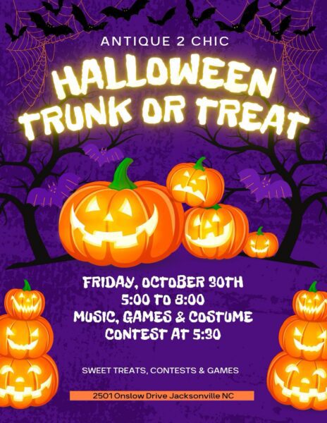 Antique 2 Chic Halloween Trunk or Treat Flyer