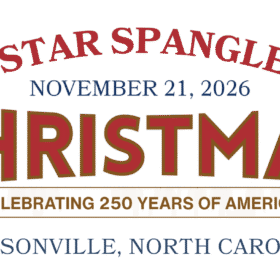 Logo of A Star Spangled Christmas for Jacksonville Onslow Christmas Parade on November 21, 2026.